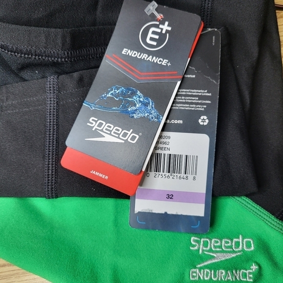 Speedo Endurance+ Black/Green Spark Splice Jammer Size 32(Med) - Picture 4 of 6